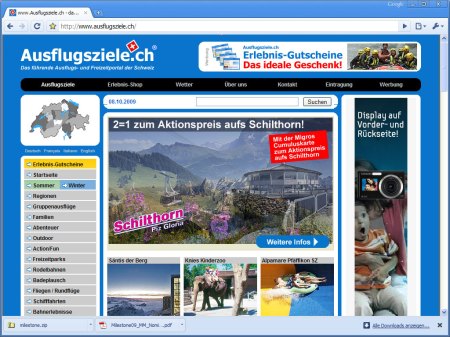 Ausflugsziele.ch - das führende Ausflugs- und Freizeitportal der Schweiz