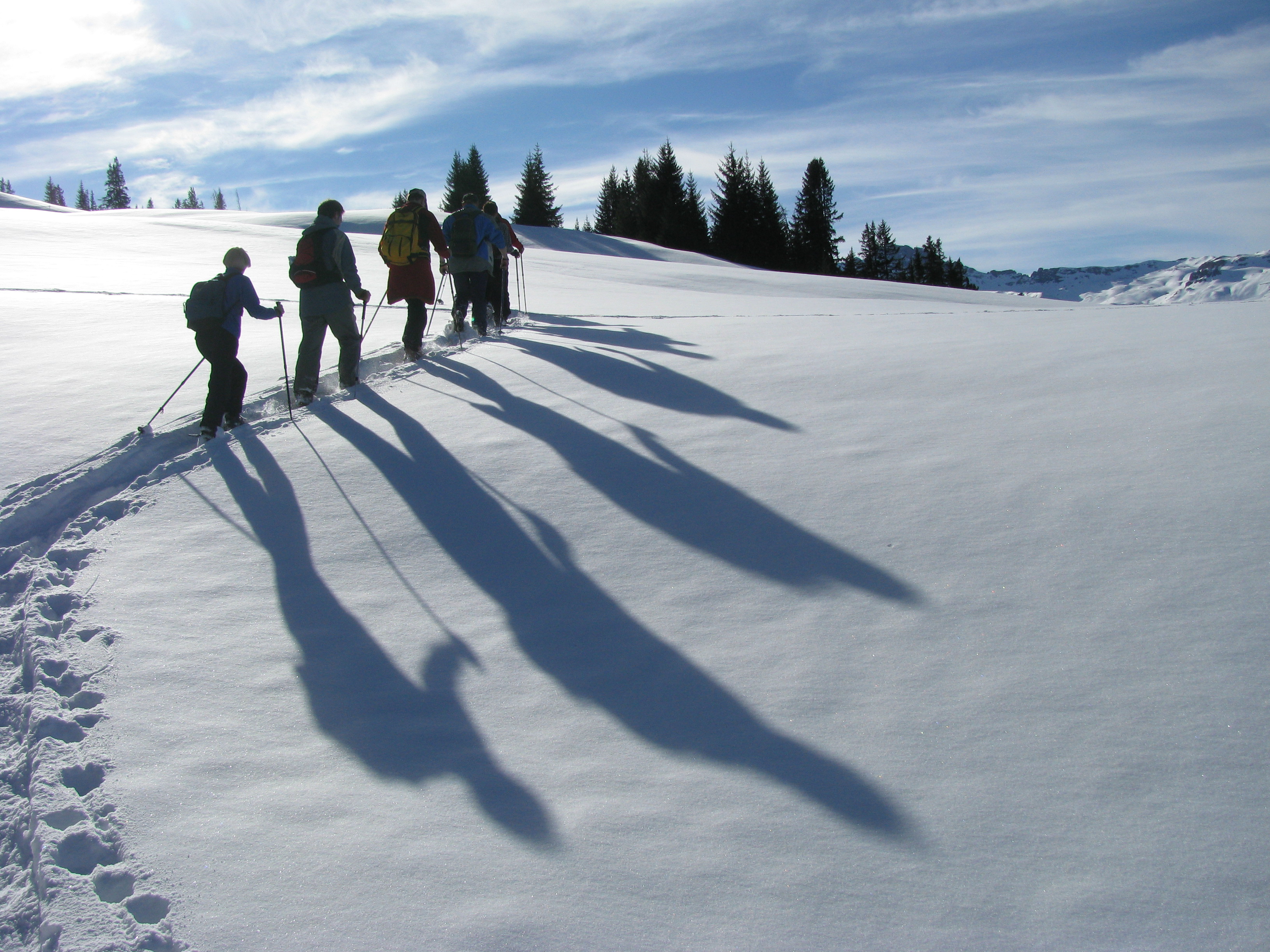 An Weihnachten durch eine Märchenwelt - mit Schneeschuhen