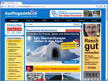 Ausflugsziele.ch Erlebnis-Gutscheine