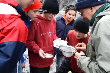 Schulkinder erleben Amphibien im Parc Ela